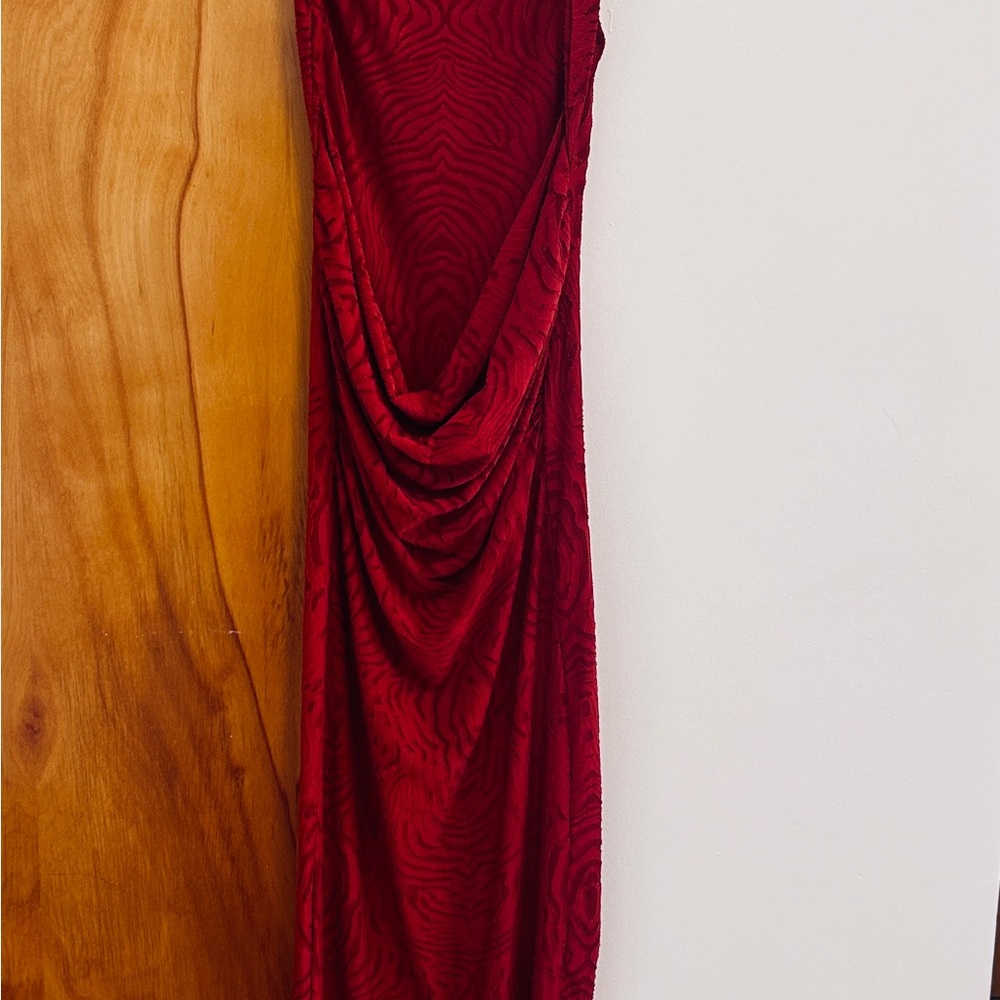 PrettyLittleThing Red Backless Dress